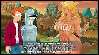 Futurama Lust in Space 03 - Fry and amp_ Bender Found Two Super Hot Busty Amazon - Futurama Parody Porn Game